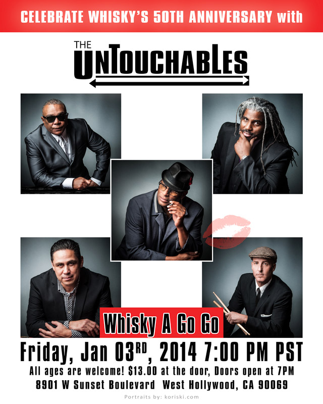 The Untouchables Jan 3rd show poster